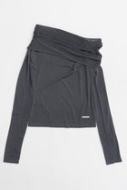 【プランク プロジェクト/PRANK PROJECT】のアウトシームドレープトップ / Out Seam Drape Top 人気、トレンドファッション・服の通販 founy(ファニー) ファッション Fashion レディースファッション Fashion for Women トップス・カットソー Cut & Sew Tops シャツ・ブラウス・オフィスカジュアル Elegant Blouses & Button-Ups ロングTシャツ・Tシャツ Longline T-Shirts & Tees カットソー・ベーシックTシャツ Cut-and-Sewn Tops / Stretch Tees & Basics おすすめ Recommended / Our Picks とろみ Fluid, Flowy Fabric なめらか Smooth, Silky Texture カットソー Cut and Sewn Top スラックス Slacks, Dress Pants スリーブ Sleeve, Long Sleeve / Short Sleeve セットアップ Set-Up, Coordinated Outfit ルーズ Loose, Oversized ロング Long, Long-Length thumbnail C.GRY(チャコールグレー)|ID: prp329100004928489 ipo3291000000036983389