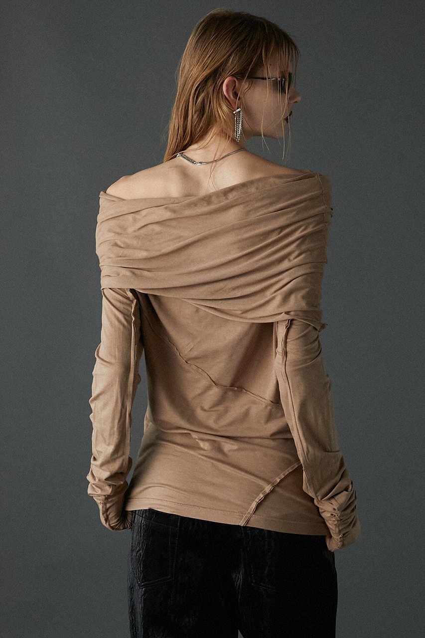 【プランク プロジェクト/PRANK PROJECT】のアウトシームドレープトップ / Out Seam Drape Top 人気、トレンドファッション・服の通販 founy(ファニー) 　ファッション　Fashion　レディースファッション　Fashion for Women　トップス・カットソー　Cut & Sew Tops　シャツ・ブラウス・オフィスカジュアル　Elegant Blouses & Button-Ups　ロングTシャツ・Tシャツ　Longline T-Shirts & Tees　カットソー・ベーシックTシャツ　Cut-and-Sewn Tops / Stretch Tees & Basics　おすすめ　Recommended / Our Picks　とろみ　Fluid, Flowy Fabric　なめらか　Smooth, Silky Texture　カットソー　Cut and Sewn Top　スラックス　Slacks, Dress Pants　スリーブ　Sleeve, Long Sleeve / Short Sleeve　セットアップ　Set-Up, Coordinated Outfit　ルーズ　Loose, Oversized　ロング　Long, Long-Length　other-7|ID: prp329100004928489 ipo3291000000036983403