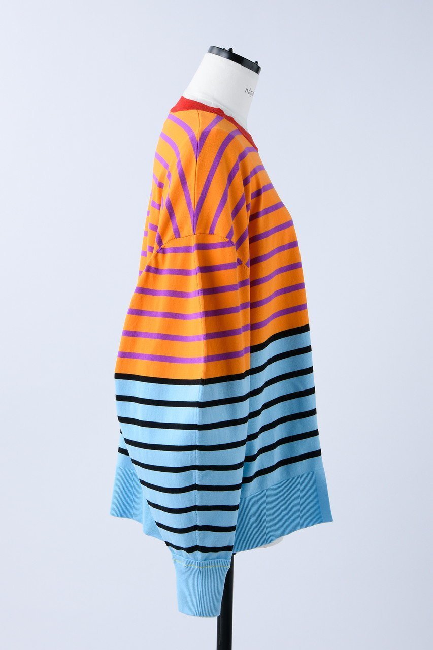 【ナゴンスタンス/nagonstans】のボーダーアシンメスリット P.O/プルオーバー 人気、トレンドファッション・服の通販 founy(ファニー) 　ファッション　Fashion　レディースファッション　Fashion for Women　トップス・カットソー　Cut & Sew Tops　シャツ・ブラウス・オフィスカジュアル　Elegant Blouses & Button-Ups　ロングTシャツ・Tシャツ　Longline T-Shirts & Tees　カジュアルプルオーバー・ニットトップス　Pullovers & Knit Tops / Casual Pullovers　カットソー・ベーシックTシャツ　Cut-and-Sewn Tops / Stretch Tees & Basics　シンプル　Simple, Minimal　スリーブ　Sleeve, Long Sleeve / Short Sleeve　フォルム　Silhouette, Form　ボーダー　Border, Stripe　ロング　Long, Long-Length　other-4|ID: prp329100004928498 ipo3291000000036983473