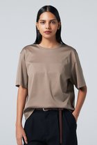 【オーヴィル/EAUVIRE】のオフボディTシャツ 人気、トレンドファッション・服の通販 founy(ファニー) ファッション Fashion レディースファッション Fashion for Women トップス・カットソー Cut & Sew Tops シャツ・ブラウス・オフィスカジュアル Elegant Blouses & Button-Ups ロングTシャツ・Tシャツ Longline T-Shirts & Tees カットソー・ベーシックTシャツ Cut-and-Sewn Tops / Stretch Tees & Basics カットソー Cut and Sewn Top ショート Short, Short Length シルケット Silket, Silky Cotton ストレッチ Stretch, Stretchy Fabric スリーブ Sleeve, Long Sleeve / Short Sleeve バランス Balance, Style Balance ボトム Bottoms, Lower Wear エレガント 上品 Elegant thumbnail モカ|ID: prp329100004928501 ipo3291000000036983477