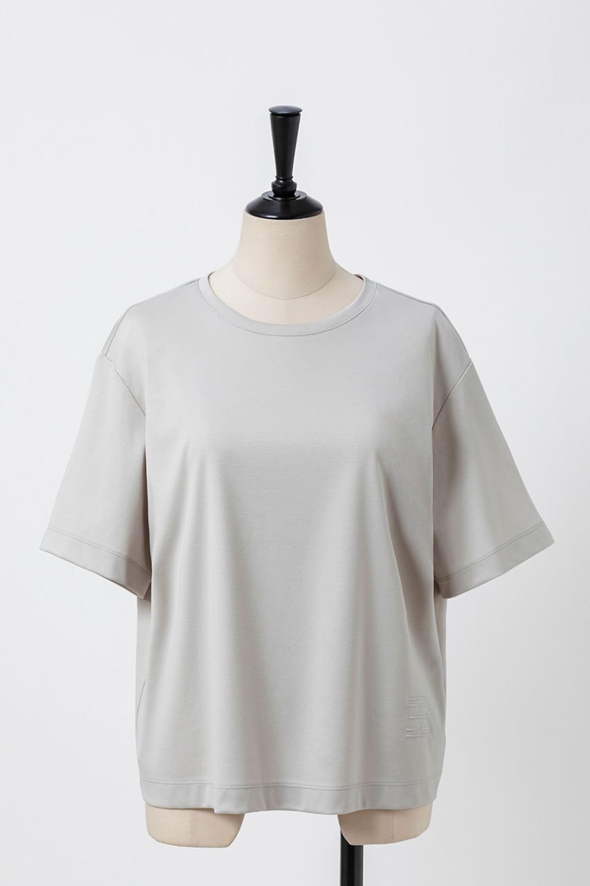 【オーヴィル/EAUVIRE】のオフボディTシャツ インテリア・キッズ・メンズ・レディースファッション・服の通販 founy(ファニー) 　ファッション　Fashion　レディースファッション　Fashion for Women　トップス・カットソー　Cut & Sew Tops　シャツ・ブラウス・オフィスカジュアル　Elegant Blouses & Button-Ups　ロングTシャツ・Tシャツ　Longline T-Shirts & Tees　カットソー・ベーシックTシャツ　Cut-and-Sewn Tops / Stretch Tees & Basics　カットソー　Cut and Sewn Top　ショート　Short, Short Length　シルケット　Silket, Silky Cotton　ストレッチ　Stretch, Stretchy Fabric　スリーブ　Sleeve, Long Sleeve / Short Sleeve　バランス　Balance, Style Balance　ボトム　Bottoms, Lower Wear　エレガント 上品　Elegant　ライトグレー|ID: prp329100004928501 ipo3291000000036983481