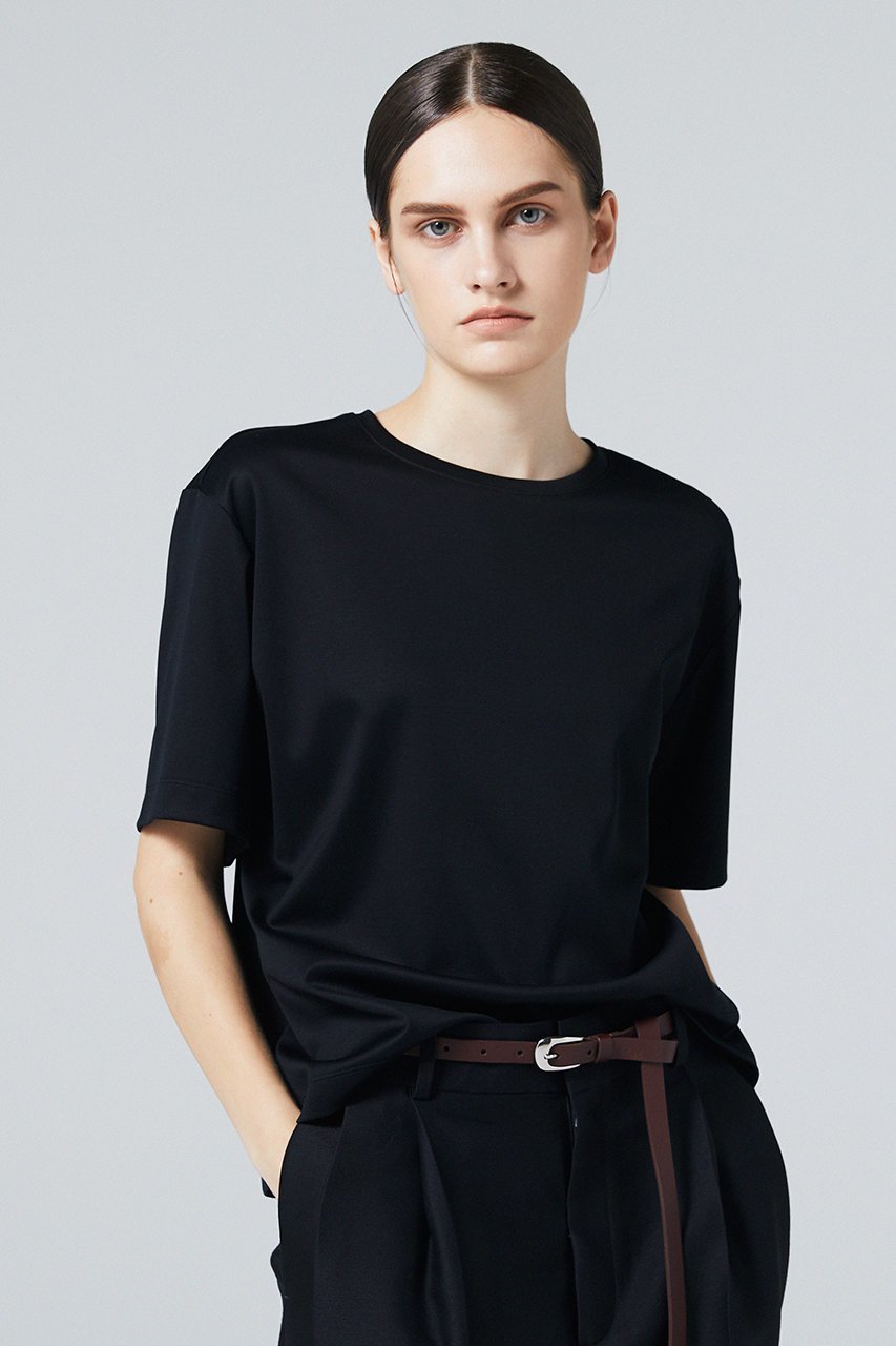 【オーヴィル/EAUVIRE】のオフボディTシャツ 人気、トレンドファッション・服の通販 founy(ファニー) 　ファッション　Fashion　レディースファッション　Fashion for Women　トップス・カットソー　Cut & Sew Tops　シャツ・ブラウス・オフィスカジュアル　Elegant Blouses & Button-Ups　ロングTシャツ・Tシャツ　Longline T-Shirts & Tees　カットソー・ベーシックTシャツ　Cut-and-Sewn Tops / Stretch Tees & Basics　カットソー　Cut and Sewn Top　ショート　Short, Short Length　シルケット　Silket, Silky Cotton　ストレッチ　Stretch, Stretchy Fabric　スリーブ　Sleeve, Long Sleeve / Short Sleeve　バランス　Balance, Style Balance　ボトム　Bottoms, Lower Wear　エレガント 上品　Elegant　other-7|ID: prp329100004928501 ipo3291000000036983495