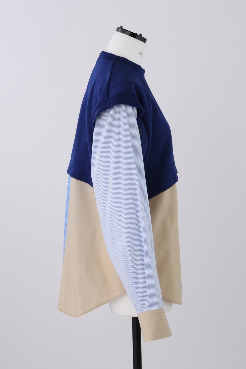 【ナゴンスタンス/nagonstans】のコンパクトダンボール Combi P.O/プルオーバー 人気、トレンドファッション・服の通販 founy(ファニー) 　ファッション　Fashion　レディースファッション　Fashion for Women　トップス・カットソー　Cut & Sew Tops　シャツ・ブラウス・オフィスカジュアル　Elegant Blouses & Button-Ups　ロングTシャツ・Tシャツ　Longline T-Shirts & Tees　カジュアルプルオーバー・ニットトップス　Pullovers & Knit Tops / Casual Pullovers　カットソー・ベーシックTシャツ　Cut-and-Sewn Tops / Stretch Tees & Basics　コンパクト　Compact, Small Size　コンビ　Combo, Combination Style　スリーブ　Sleeve, Long Sleeve / Short Sleeve　ドッキング　Docking, Mixed Material　バランス　Balance, Style Balance　ロング　Long, Long-Length　other-4|ID: prp329100004928520 ipo3291000000036983664