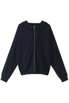 【スリー ドッツ/three dots】のオーガニックコットンニットジップフーディ ネイビー|ID: prp329100004928523 ipo3291000000036983685