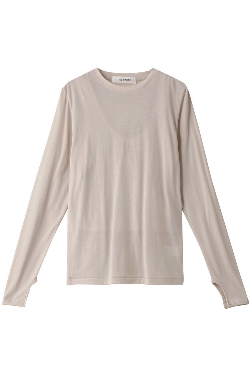 【ウィムガゼット/Whim Gazette】の【THE PAUSE】シアーセットロングTシャツ インテリア・キッズ・メンズ・レディースファッション・服の通販 founy(ファニー) 　ファッション　Fashion　レディースファッション　Fashion for Women　トップス・カットソー　Cut & Sew Tops　シャツ・ブラウス・オフィスカジュアル　Elegant Blouses & Button-Ups　ロングTシャツ・Tシャツ　Longline T-Shirts & Tees　カットソー・ベーシックTシャツ　Cut-and-Sewn Tops / Stretch Tees & Basics　シンプル　Simple, Minimal　スリット　Slit, Slit Detail　スリーブ　Sleeve, Long Sleeve / Short Sleeve　トレンド　Trend, Trending Now　ロング　Long, Long-Length　ライトグレー|ID: prp329100004928524 ipo3291000000036983699