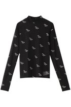 【メゾンスペシャル/MAISON SPECIAL】のBLESSING Flocky Print Turtleneck Tops/BLESSINGフロッキータートルトップス 人気、トレンドファッション・服の通販 founy(ファニー) ファッション Fashion レディースファッション Fashion for Women トップス・カットソー Cut & Sew Tops シャツ・ブラウス・オフィスカジュアル Elegant Blouses & Button-Ups ロングTシャツ・Tシャツ Longline T-Shirts & Tees カットソー・ベーシックTシャツ Cut-and-Sewn Tops / Stretch Tees & Basics タートルネック・ハイネックトップス Turtlenecks & High-Neck Tops グラフィック Graphic, Graphic Design ジャケット Jacket, Outerwear スタイリッシュ Stylish, Fashionable スリーブ Sleeve, Long Sleeve / Short Sleeve 羽織 Haori, Light Jacket メッシュ Mesh, Net Fabric ロング Long, Long-Length thumbnail BLK(ブラック)|ID: prp329100004928532 ipo3291000000036983754