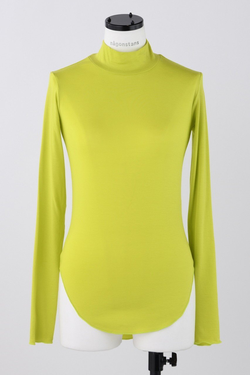 【ナゴンスタンス/nagonstans】のリヨセルベア天竺 スタンドネックロンT インテリア・キッズ・メンズ・レディースファッション・服の通販 founy(ファニー) 　ファッション　Fashion　レディースファッション　Fashion for Women　トップス・カットソー　Cut & Sew Tops　シャツ・ブラウス・オフィスカジュアル　Elegant Blouses & Button-Ups　ロングTシャツ・Tシャツ　Longline T-Shirts & Tees　カットソー・ベーシックTシャツ　Cut-and-Sewn Tops / Stretch Tees & Basics　なめらか　Smooth, Silky Texture　インナー　Innerwear　スリーブ　Sleeve, Long Sleeve / Short Sleeve　ロング　Long, Long-Length　Lime|ID: prp329100004928557 ipo3291000000036984019