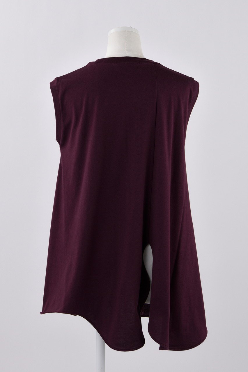 【エンフォルド/ENFOLD】のスビン天竺 サークルカーブアシンメ T/Tタンクトップ 人気、トレンドファッション・服の通販 founy(ファニー) 　ファッション　Fashion　レディースファッション　Fashion for Women　トップス・カットソー　Cut & Sew Tops　キャミソール&ノースリーブ　Camisoles & Sleeveless Tops　シャツ・ブラウス・オフィスカジュアル　Elegant Blouses & Button-Ups　ロングTシャツ・Tシャツ　Longline T-Shirts & Tees　カットソー・ベーシックTシャツ　Cut-and-Sewn Tops / Stretch Tees & Basics　カッティング　Cutting Detail　キャミソール　Camisole, Spaghetti Strap Top　タンク　Tank Top, Sleeveless Top　ドレープ　Drape, Draping Fabric　ベスト　Vest, Waistcoat　other-3|ID: prp329100004928565 ipo3291000000036984091