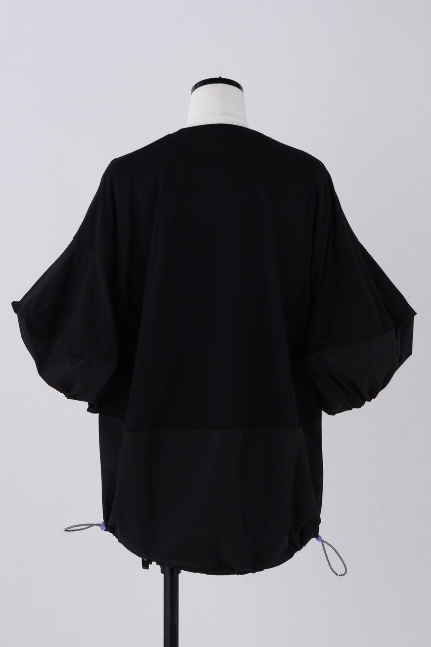 【ナゴンスタンス/nagonstans】のソフト天竺 ドロストバルーン T/SH Tシャツ 人気、トレンドファッション・服の通販 founy(ファニー) 　ファッション　Fashion　レディースファッション　Fashion for Women　トップス・カットソー　Cut & Sew Tops　シャツ・ブラウス・オフィスカジュアル　Elegant Blouses & Button-Ups　ロングTシャツ・Tシャツ　Longline T-Shirts & Tees　カットソー・ベーシックTシャツ　Cut-and-Sewn Tops / Stretch Tees & Basics　コンビ　Combo, Combination Style　ショート　Short, Short Length　スリーブ　Sleeve, Long Sleeve / Short Sleeve　パターン　Pattern, Design Print　other-3|ID: prp329100004928587 ipo3291000000036984373