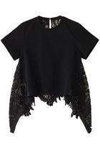 【アルアバイル/allureville】の【Loulou Willoughby】レースドッキングプルオーバー 人気、トレンドファッション・服の通販 founy(ファニー) ファッション Fashion レディースファッション Fashion for Women トップス・カットソー Cut & Sew Tops シャツ・ブラウス・オフィスカジュアル Elegant Blouses & Button-Ups ロングTシャツ・Tシャツ Longline T-Shirts & Tees カジュアルプルオーバー・ニットトップス Pullovers & Knit Tops / Casual Pullovers カットソー・ベーシックTシャツ Cut-and-Sewn Tops / Stretch Tees & Basics エレガント 上品 Elegant ショート Short, Short Length シンプル Simple, Minimal スカラップ Scallop, Scalloped Edge スリーブ Sleeve, Long Sleeve / Short Sleeve レース Lace, Lace Fabric thumbnail ブラック|ID: prp329100004928622 ipo3291000000036984854