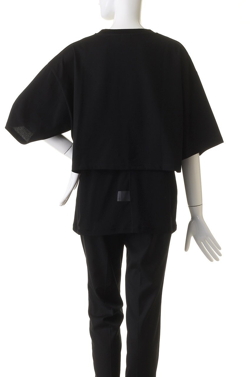 【マノフ/MANOF】のMESH LAYERED CUT TOPS/トップス 人気、トレンドファッション・服の通販 founy(ファニー) 　ファッション　Fashion　レディースファッション　Fashion for Women　トップス・カットソー　Cut & Sew Tops　シャツ・ブラウス・オフィスカジュアル　Elegant Blouses & Button-Ups　ロングTシャツ・Tシャツ　Longline T-Shirts & Tees　カットソー・ベーシックTシャツ　Cut-and-Sewn Tops / Stretch Tees & Basics　ショート　Short, Short Length　スリーブ　Sleeve, Long Sleeve / Short Sleeve　タンク　Tank Top, Sleeveless Top　トレンド　Trend, Trending Now　メッシュ　Mesh, Net Fabric　モノトーン　Monotone, Black and White　other-4|ID: prp329100004928635 ipo3291000000036984971