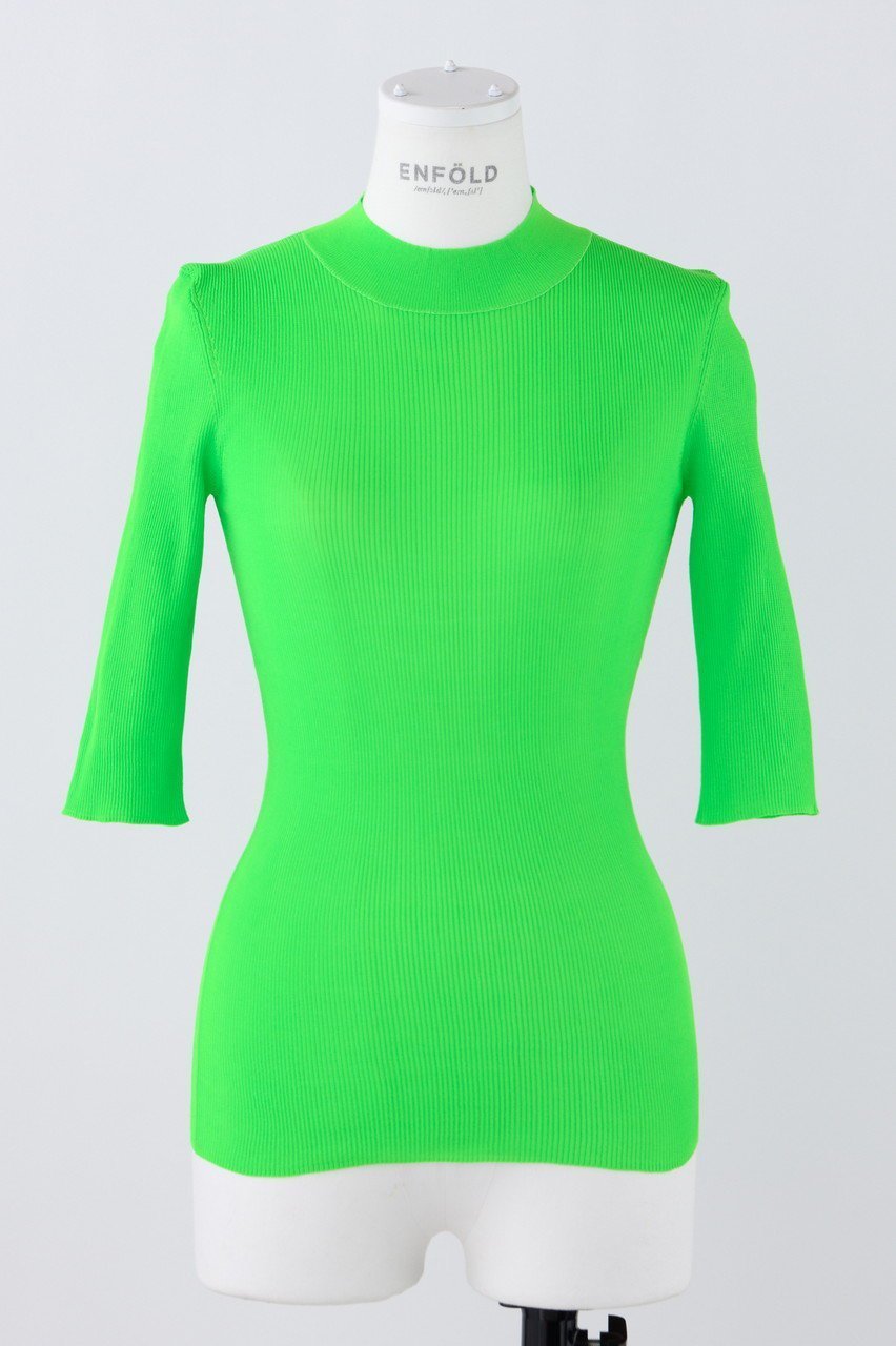 【エンフォルド/ENFOLD】のリブスタンドN/C 5分袖 人気、トレンドファッション・服の通販 founy(ファニー) 　ファッション　Fashion　レディースファッション　Fashion for Women　トップス・カットソー　Cut & Sew Tops　シャツ・ブラウス・オフィスカジュアル　Elegant Blouses & Button-Ups　ロングTシャツ・Tシャツ　Longline T-Shirts & Tees　カットソー・ベーシックTシャツ　Cut-and-Sewn Tops / Stretch Tees & Basics　ショート　Short, Short Length　シンプル　Simple, Minimal　スリーブ　Sleeve, Long Sleeve / Short Sleeve　ロング　Long, Long-Length　夏　Summer　 other-1|ID: prp329100004928638 ipo3291000000036985019