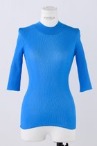 【エンフォルド/ENFOLD】のリブスタンドN/C 5分袖 人気、トレンドファッション・服の通販 founy(ファニー) ファッション Fashion レディースファッション Fashion for Women トップス・カットソー Cut & Sew Tops シャツ・ブラウス・オフィスカジュアル Elegant Blouses & Button-Ups ロングTシャツ・Tシャツ Longline T-Shirts & Tees カットソー・ベーシックTシャツ Cut-and-Sewn Tops / Stretch Tees & Basics ショート Short, Short Length シンプル Simple, Minimal スリーブ Sleeve, Long Sleeve / Short Sleeve ロング Long, Long-Length 夏 Summer thumbnail ブルー|ID: prp329100004928638 ipo3291000000036985023