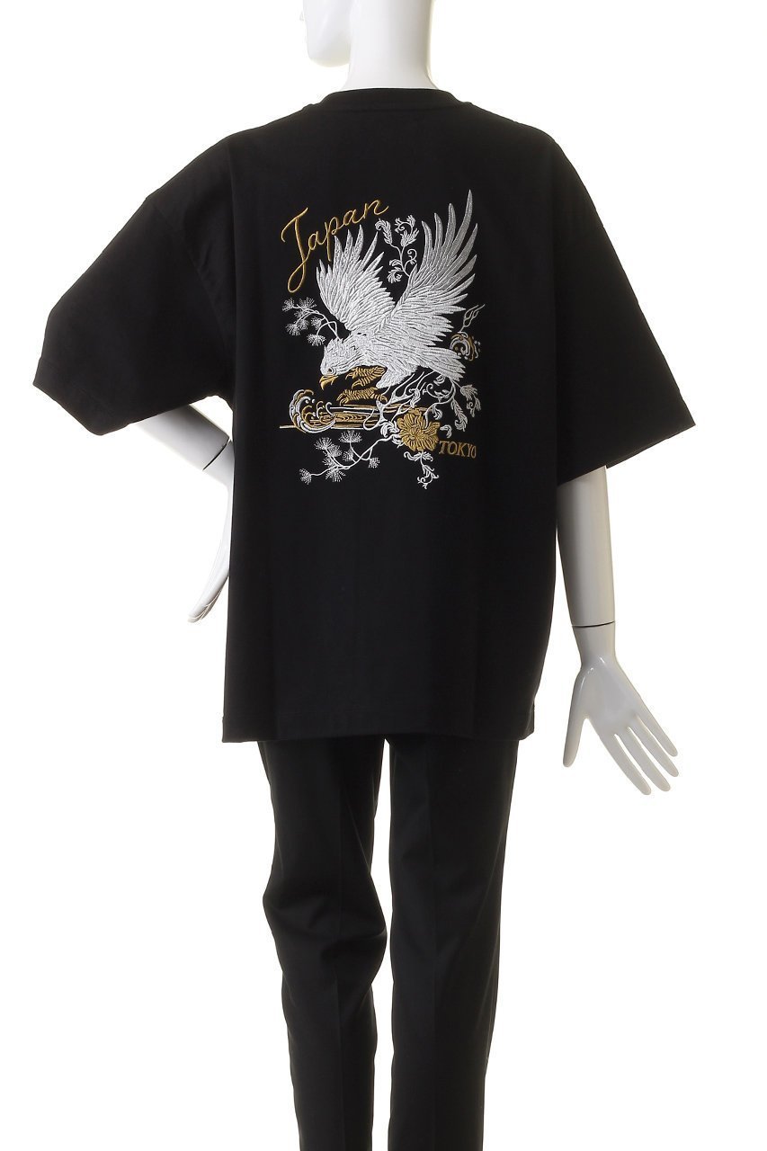【メゾンスペシャル/MAISON SPECIAL】の【UNISEX】イーグル両面刺しゅうTシャツ 人気、トレンドファッション・服の通販 founy(ファニー) 　ファッション　Fashion　レディースファッション　Fashion for Women　トップス・カットソー　Cut & Sew Tops　シャツ・ブラウス・オフィスカジュアル　Elegant Blouses & Button-Ups　ロングTシャツ・Tシャツ　Longline T-Shirts & Tees　カットソー・ベーシックTシャツ　Cut-and-Sewn Tops / Stretch Tees & Basics　ユニセックス　Unisex, Genderless　ショート　Short, Short Length　シンプル　Simple, Minimal　スリーブ　Sleeve, Long Sleeve / Short Sleeve　フロント　Front, Front Design　ボトム　Bottoms, Lower Wear　モチーフ　Motif, Design Theme　other-4|ID: prp329100004928646 ipo3291000000036985170