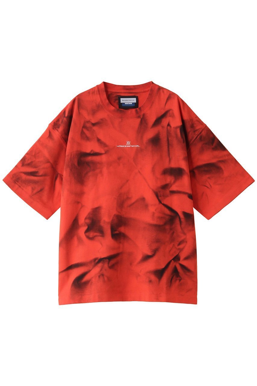 【メゾンスペシャル/MAISON SPECIAL】の【UNISEX】スプレーダイワンポイント刺しゅうTシャツ インテリア・キッズ・メンズ・レディースファッション・服の通販 founy(ファニー) 　ファッション　Fashion　レディースファッション　Fashion for Women　トップス・カットソー　Cut & Sew Tops　シャツ・ブラウス・オフィスカジュアル　Elegant Blouses & Button-Ups　ロングTシャツ・Tシャツ　Longline T-Shirts & Tees　カットソー・ベーシックTシャツ　Cut-and-Sewn Tops / Stretch Tees & Basics　ユニセックス　Unisex, Genderless　ショート　Short, Short Length　スリーブ　Sleeve, Long Sleeve / Short Sleeve　ワンポイント　One Point, Statement Accent　RED(レッド)|ID: prp329100004928649 ipo3291000000036985180