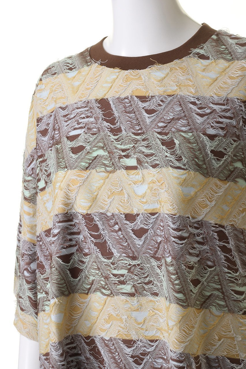 【メゾンスペシャル/MAISON SPECIAL】の【UNISEX】幾何学インレーJQ S/STシャツ 人気、トレンドファッション・服の通販 founy(ファニー) 　ファッション　Fashion　レディースファッション　Fashion for Women　トップス・カットソー　Cut & Sew Tops　シャツ・ブラウス・オフィスカジュアル　Elegant Blouses & Button-Ups　ロングTシャツ・Tシャツ　Longline T-Shirts & Tees　カットソー・ベーシックTシャツ　Cut-and-Sewn Tops / Stretch Tees & Basics　ユニセックス　Unisex, Genderless　ショート　Short, Short Length　スリーブ　Sleeve, Long Sleeve / Short Sleeve　プリント　Print, Printed Pattern　エレガント 上品　Elegant　other-5|ID: prp329100004928652 ipo3291000000036985254