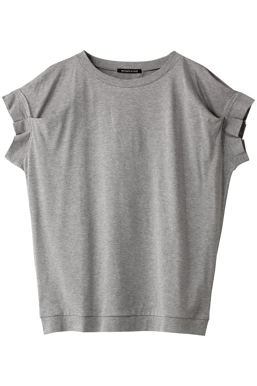 【ミズイロ インド/mizuiro ind】のfrill slv crew neck P/O プルオーバー インテリア・キッズ・メンズ・レディースファッション・服の通販 founy(ファニー) 　ファッション　Fashion　レディースファッション　Fashion for Women　トップス・カットソー　Cut & Sew Tops　シャツ・ブラウス・オフィスカジュアル　Elegant Blouses & Button-Ups　ロングTシャツ・Tシャツ　Longline T-Shirts & Tees　カジュアルプルオーバー・ニットトップス　Pullovers & Knit Tops / Casual Pullovers　カットソー・ベーシックTシャツ　Cut-and-Sewn Tops / Stretch Tees & Basics　サマー　Summer, Summer Style　サロペット　Overalls, Salopette　ショート　Short, Short Length　スリーブ　Sleeve, Long Sleeve / Short Sleeve　フェミニン　Feminine, Girly　フリル　Frill, Ruffle　定番　Standard, Basic Item　gray|ID: prp329100004928682 ipo3291000000036985766