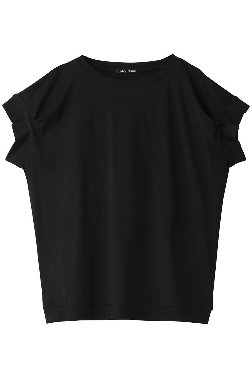 【ミズイロ インド/mizuiro ind】のfrill slv crew neck P/O プルオーバー インテリア・キッズ・メンズ・レディースファッション・服の通販 founy(ファニー) 　ファッション　Fashion　レディースファッション　Fashion for Women　トップス・カットソー　Cut & Sew Tops　シャツ・ブラウス・オフィスカジュアル　Elegant Blouses & Button-Ups　ロングTシャツ・Tシャツ　Longline T-Shirts & Tees　カジュアルプルオーバー・ニットトップス　Pullovers & Knit Tops / Casual Pullovers　カットソー・ベーシックTシャツ　Cut-and-Sewn Tops / Stretch Tees & Basics　サマー　Summer, Summer Style　サロペット　Overalls, Salopette　ショート　Short, Short Length　スリーブ　Sleeve, Long Sleeve / Short Sleeve　フェミニン　Feminine, Girly　フリル　Frill, Ruffle　定番　Standard, Basic Item　black|ID: prp329100004928682 ipo3291000000036985768