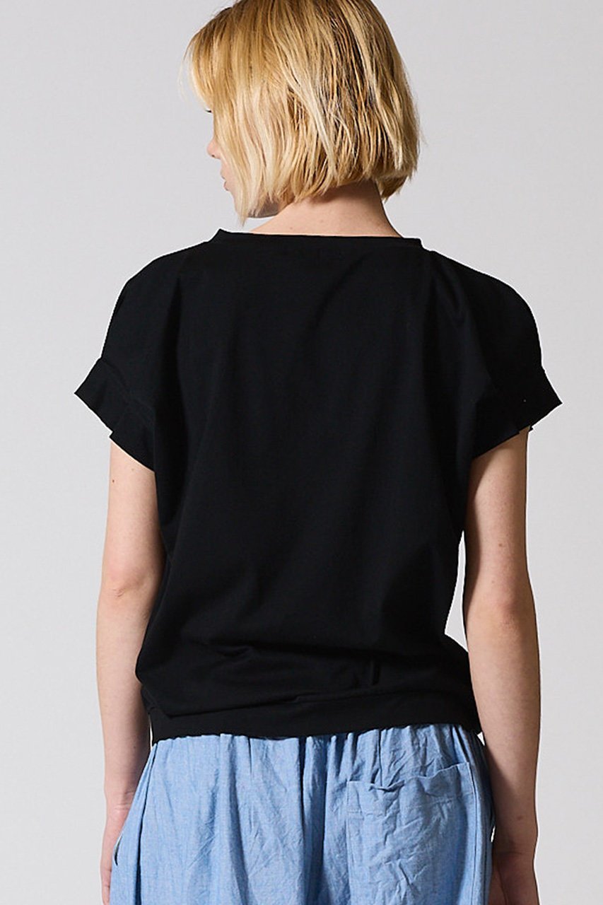 【ミズイロ インド/mizuiro ind】のfrill slv crew neck P/O プルオーバー 人気、トレンドファッション・服の通販 founy(ファニー) 　ファッション　Fashion　レディースファッション　Fashion for Women　トップス・カットソー　Cut & Sew Tops　シャツ・ブラウス・オフィスカジュアル　Elegant Blouses & Button-Ups　ロングTシャツ・Tシャツ　Longline T-Shirts & Tees　カジュアルプルオーバー・ニットトップス　Pullovers & Knit Tops / Casual Pullovers　カットソー・ベーシックTシャツ　Cut-and-Sewn Tops / Stretch Tees & Basics　サマー　Summer, Summer Style　サロペット　Overalls, Salopette　ショート　Short, Short Length　スリーブ　Sleeve, Long Sleeve / Short Sleeve　フェミニン　Feminine, Girly　フリル　Frill, Ruffle　定番　Standard, Basic Item　other-8|ID: prp329100004928682 ipo3291000000036985782