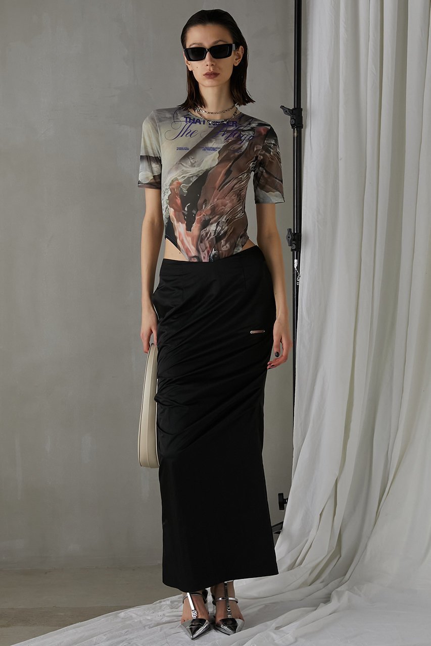 【プランク プロジェクト/PRANK PROJECT】のマルチプリントチュールボディスーツ / Multi Printed Tulle Bodysuit 人気、トレンドファッション・服の通販 founy(ファニー) 　ファッション　Fashion　レディースファッション　Fashion for Women　トップス・カットソー　Cut & Sew Tops　シャツ・ブラウス・オフィスカジュアル　Elegant Blouses & Button-Ups　ロングTシャツ・Tシャツ　Longline T-Shirts & Tees　カットソー・ベーシックTシャツ　Cut-and-Sewn Tops / Stretch Tees & Basics　グラフィック　Graphic, Graphic Design　ショート　Short, Short Length　スリーブ　Sleeve, Long Sleeve / Short Sleeve　プリント　Print, Printed Pattern　other-6|ID: prp329100004928703 ipo3291000000036985964