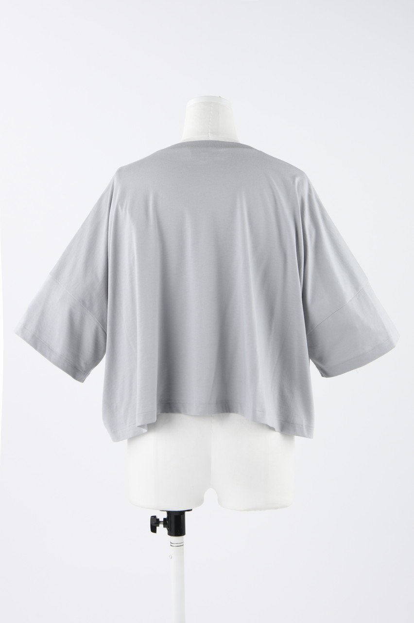 【エンフォルド/ENFOLD】のハイゲージスビン天竺 ワイドクロップド T/SH Tシャツ 人気、トレンドファッション・服の通販 founy(ファニー) 　ファッション　Fashion　レディースファッション　Fashion for Women　トップス・カットソー　Cut & Sew Tops　シャツ・ブラウス・オフィスカジュアル　Elegant Blouses & Button-Ups　ロングTシャツ・Tシャツ　Longline T-Shirts & Tees　カットソー・ベーシックTシャツ　Cut-and-Sewn Tops / Stretch Tees & Basics　クロップド　Cropped, Short Length　ショート　Short, Short Length　スリーブ　Sleeve, Long Sleeve / Short Sleeve　バランス　Balance, Style Balance　ワイド　Wide, Wide Fit　エレガント 上品　Elegant　other-3|ID: prp329100004928720 ipo3291000000036986179