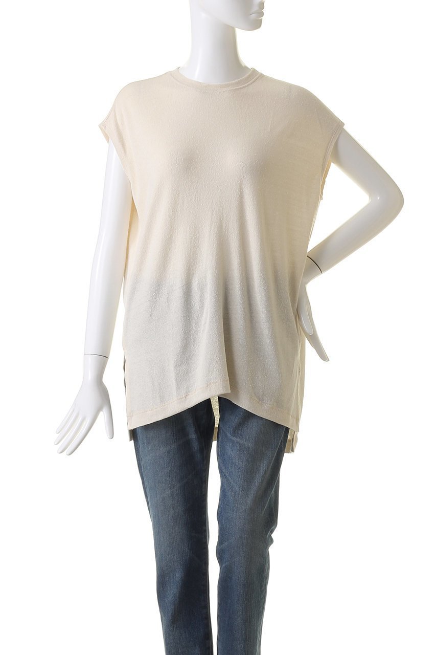 【マリリンムーン/MARILYN MOON】の【WALANCE】シルクノイルプレーンジャージースリーブレスTシャツ 人気、トレンドファッション・服の通販 founy(ファニー) 　ファッション　Fashion　レディースファッション　Fashion for Women　トップス・カットソー　Cut & Sew Tops　シャツ・ブラウス・オフィスカジュアル　Elegant Blouses & Button-Ups　ロングTシャツ・Tシャツ　Longline T-Shirts & Tees　カットソー・ベーシックTシャツ　Cut-and-Sewn Tops / Stretch Tees & Basics　インナー　Innerwear　ショルダー　Shoulder, Shoulder Strap　ショート　Short, Short Length　シルク　Silk, 100% Silk　スリーブ　Sleeve, Long Sleeve / Short Sleeve　ネップ　Nepp, Slub Yarn　ノースリーブ　Sleeveless, No-Sleeve　ボックス　Boxy, Box Shape　other-2|ID: prp329100004928779 ipo3291000000036987081