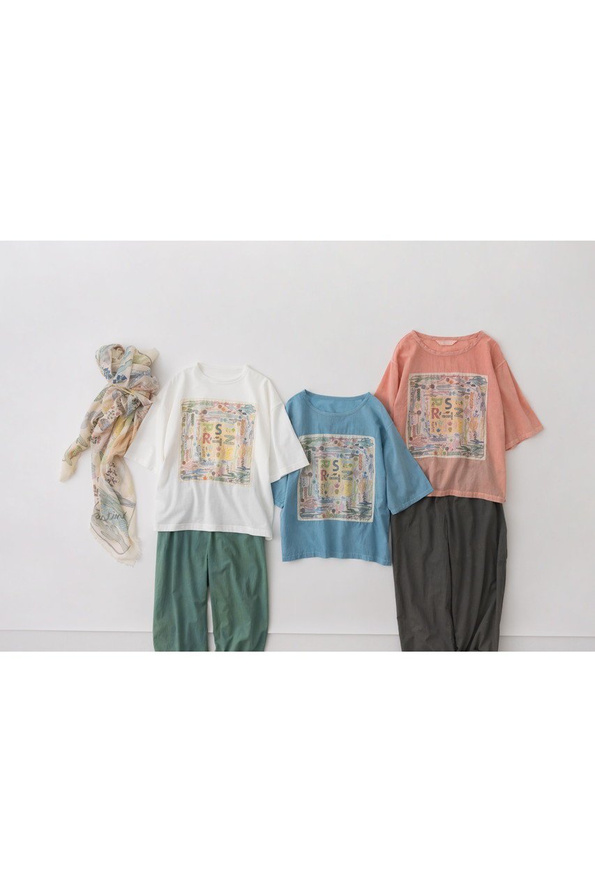 【プリスティン/PRISTINE】のcactus flowerTシャツ 人気、トレンドファッション・服の通販 founy(ファニー) 　ファッション　Fashion　レディースファッション　Fashion for Women　トップス・カットソー　Cut & Sew Tops　シャツ・ブラウス・オフィスカジュアル　Elegant Blouses & Button-Ups　ロングTシャツ・Tシャツ　Longline T-Shirts & Tees　カットソー・ベーシックTシャツ　Cut-and-Sewn Tops / Stretch Tees & Basics　ギャザー　Gathered, Ruffled　スリーブ　Sleeve, Long Sleeve / Short Sleeve　ハンカチ　Handkerchief, Hanky　フラワー　Flower, Floral　ロング　Long, Long-Length　ワイド　Wide, Wide Fit　春　Spring　other-7|ID: prp329100004928800 ipo3291000000036987279