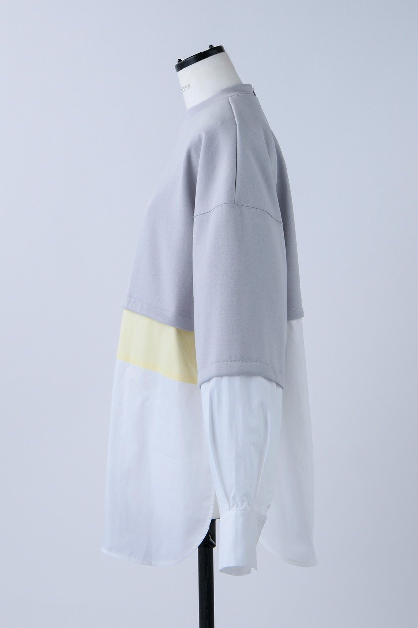 【ナゴンスタンス/nagonstans】のライトダンボール アシンメドッキング P.O/プルオーバー 人気、トレンドファッション・服の通販 founy(ファニー) 　ファッション　Fashion　レディースファッション　Fashion for Women　トップス・カットソー　Cut & Sew Tops　シャツ・ブラウス・オフィスカジュアル　Elegant Blouses & Button-Ups　ロングTシャツ・Tシャツ　Longline T-Shirts & Tees　カジュアルプルオーバー・ニットトップス　Pullovers & Knit Tops / Casual Pullovers　カットソー・ベーシックTシャツ　Cut-and-Sewn Tops / Stretch Tees & Basics　クロップド　Cropped, Short Length　スクエア　Square, Square Shape　スリーブ　Sleeve, Long Sleeve / Short Sleeve　ロング　Long, Long-Length　other-2|ID: prp329100004928812 ipo3291000000036987426