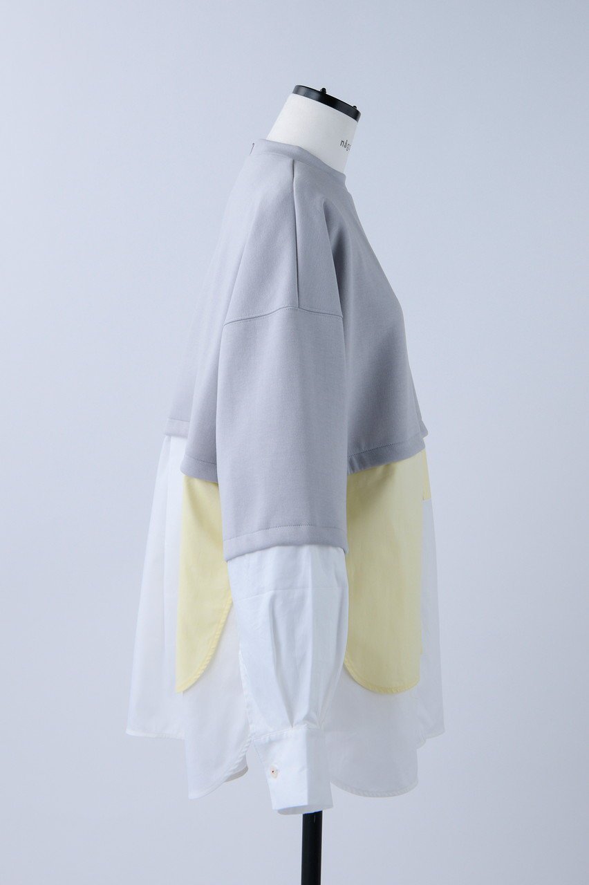 【ナゴンスタンス/nagonstans】のライトダンボール アシンメドッキング P.O/プルオーバー 人気、トレンドファッション・服の通販 founy(ファニー) 　ファッション　Fashion　レディースファッション　Fashion for Women　トップス・カットソー　Cut & Sew Tops　シャツ・ブラウス・オフィスカジュアル　Elegant Blouses & Button-Ups　ロングTシャツ・Tシャツ　Longline T-Shirts & Tees　カジュアルプルオーバー・ニットトップス　Pullovers & Knit Tops / Casual Pullovers　カットソー・ベーシックTシャツ　Cut-and-Sewn Tops / Stretch Tees & Basics　クロップド　Cropped, Short Length　スクエア　Square, Square Shape　スリーブ　Sleeve, Long Sleeve / Short Sleeve　ロング　Long, Long-Length　other-4|ID: prp329100004928812 ipo3291000000036987430