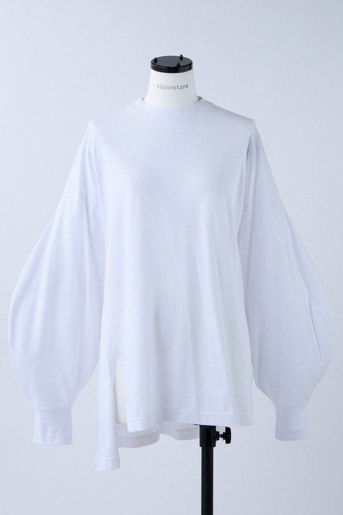 【ナゴンスタンス/nagonstans】のソフト天竺 Form Sleeve ロングTシャツ インテリア・キッズ・メンズ・レディースファッション・服の通販 founy(ファウニー) https://founy.com/ ファッション Fashion レディースファッション Fashion for Women トップス・カットソー Cut & Sew Tops シャツ・ブラウス・オフィスカジュアル Elegant Blouses & Button-Ups ロングTシャツ・Tシャツ Longline T-Shirts & Tees カットソー・ベーシックTシャツ Cut-and-Sewn Tops / Stretch Tees & Basics スリット Slit, Slit Detail スリーブ Sleeve, Long Sleeve / Short Sleeve フォルム Silhouette, Form ロング Long, Long-Length |ID: prp329100004928839 ipo3291000000036987774
