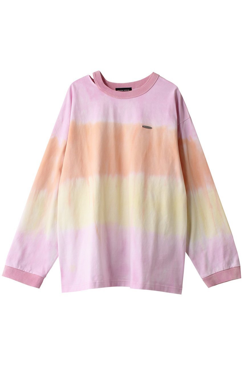 【メゾンスペシャル/MAISON SPECIAL】のTie-dye Oversized T-shirt/タイダイオーバーTEE インテリア・キッズ・メンズ・レディースファッション・服の通販 founy(ファニー) 　ファッション　Fashion　レディースファッション　Fashion for Women　トップス・カットソー　Cut & Sew Tops　シャツ・ブラウス・オフィスカジュアル　Elegant Blouses & Button-Ups　ロングTシャツ・Tシャツ　Longline T-Shirts & Tees　カットソー・ベーシックTシャツ　Cut-and-Sewn Tops / Stretch Tees & Basics　インナー　Innerwear　シンプル　Simple, Minimal　スリット　Slit, Slit Detail　スリーブ　Sleeve, Long Sleeve / Short Sleeve　プレート　Plate, Dish　ロング　Long, Long-Length　PNK(ピンク)|ID: prp329100004928845 ipo3291000000036987850