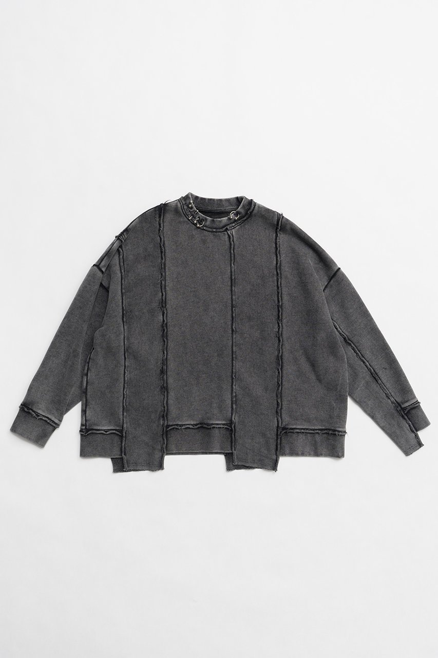 【プランク プロジェクト/PRANK PROJECT】のピグメントピアッシングスウェットトップ / Pigment Pierced Sweat Top 人気、トレンドファッション・服の通販 founy(ファニー) 　ファッション　Fashion　レディースファッション　Fashion for Women　トップス・カットソー　Cut & Sew Tops　シャツ・ブラウス・オフィスカジュアル　Elegant Blouses & Button-Ups　レディースパーカー・カジュアルフーディー　Casual Hoodies & Sweatshirts　ロングTシャツ・Tシャツ　Longline T-Shirts & Tees　スウェット・クルーネックトップス　Sweatshirts & Crewnecks / Relaxed Fit Sweat Tops　カットソー・ベーシックTシャツ　Cut-and-Sewn Tops / Stretch Tees & Basics　セットアップ　Set-Up, Coordinated Outfit　 other-1|ID: prp329100004928890 ipo3291000000036988450