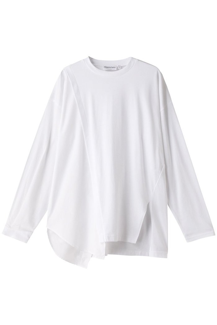 【ナゴンスタンス/nagonstans】のCO天竺 アシンメMIX P.O/プルオーバー インテリア・キッズ・メンズ・レディースファッション・服の通販 founy(ファニー) https://founy.com/ ファッション Fashion レディースファッション Fashion for Women トップス・カットソー Cut & Sew Tops シャツ・ブラウス・オフィスカジュアル Elegant Blouses & Button-Ups ロングTシャツ・Tシャツ Longline T-Shirts & Tees カジュアルプルオーバー・ニットトップス Pullovers & Knit Tops / Casual Pullovers カットソー・ベーシックTシャツ Cut-and-Sewn Tops / Stretch Tees & Basics アシンメトリー Asymmetrical Style スリーブ Sleeve, Long Sleeve / Short Sleeve ロング Long, Long-Length |ID: prp329100004928912 ipo3291000000036988768