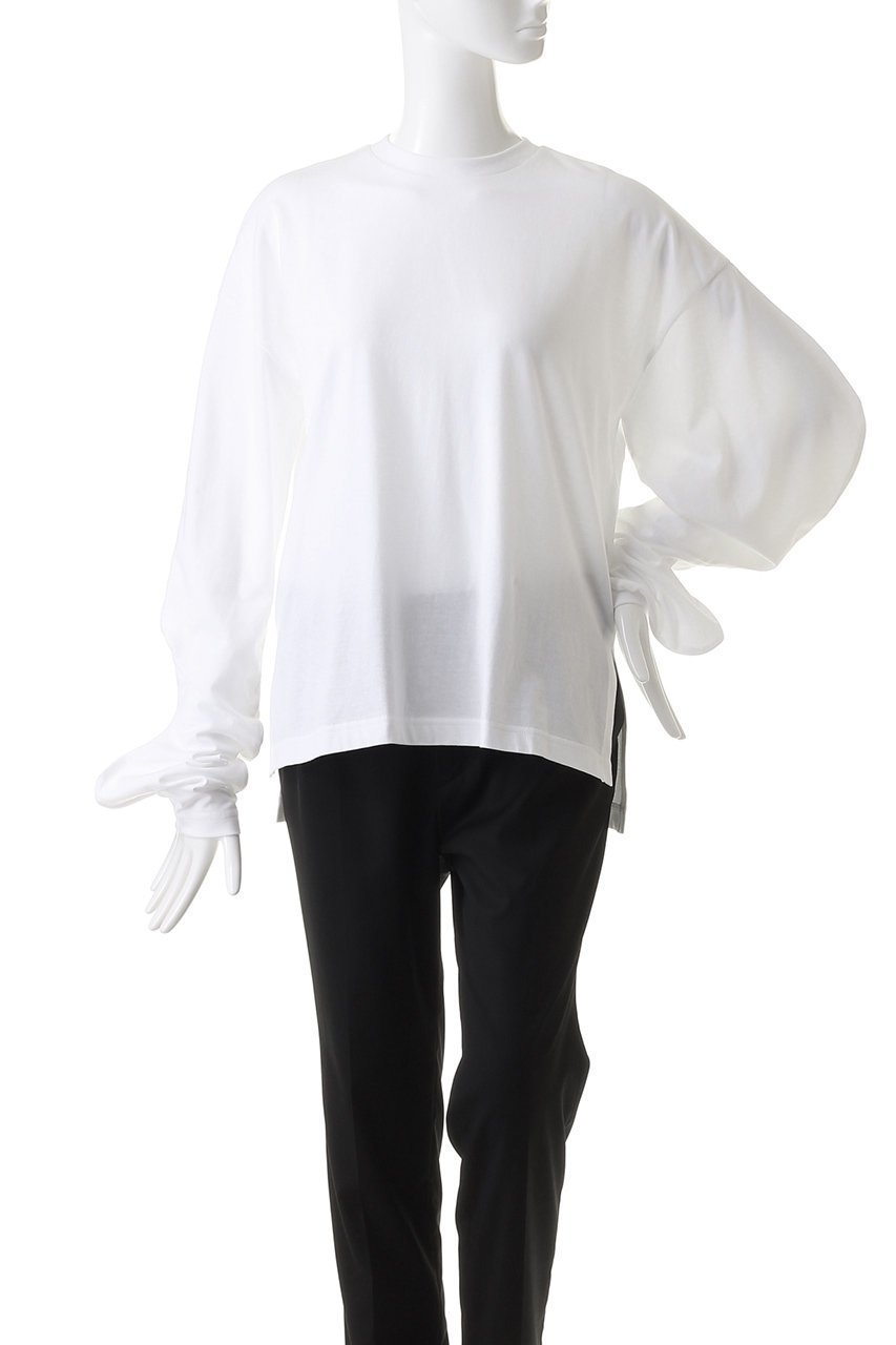 【ナゴンスタンス/nagonstans】のSingle Jersey Twist Sleeve ロングTシャツ 人気、トレンドファッション・服の通販 founy(ファニー) 　ファッション　Fashion　レディースファッション　Fashion for Women　トップス・カットソー　Cut & Sew Tops　シャツ・ブラウス・オフィスカジュアル　Elegant Blouses & Button-Ups　ロングTシャツ・Tシャツ　Longline T-Shirts & Tees　カットソー・ベーシックTシャツ　Cut-and-Sewn Tops / Stretch Tees & Basics　サロペット　Overalls, Salopette　スリーブ　Sleeve, Long Sleeve / Short Sleeve　モチーフ　Motif, Design Theme　ロング　Long, Long-Length　other-2|ID: prp329100004928931 ipo3291000000036989029
