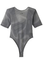 【プランク プロジェクト/PRANK PROJECT】のモアレプリントチュールボディスーツ / Moire Printed Tulle Bodysuit 人気、トレンドファッション・服の通販 founy(ファニー) ファッション Fashion レディースファッション Fashion for Women トップス・カットソー Cut & Sew Tops シャツ・ブラウス・オフィスカジュアル Elegant Blouses & Button-Ups ロングTシャツ・Tシャツ Longline T-Shirts & Tees カットソー・ベーシックTシャツ Cut-and-Sewn Tops / Stretch Tees & Basics カッティング Cutting Detail ショルダー Shoulder, Shoulder Strap ショート Short, Short Length シンプル Simple, Minimal スリーブ Sleeve, Long Sleeve / Short Sleeve スーツ Suit, Formalwear フロント Front, Front Design プリント Print, Printed Pattern thumbnail MLT1(マルチカラー)|ID: prp329100004928959 ipo3291000000036989339