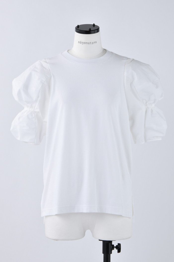 【ナゴンスタンス/nagonstans】のソフト天竺 Puff T/SH Tシャツ インテリア・キッズ・メンズ・レディースファッション・服の通販 founy(ファウニー) https://founy.com/ ファッション Fashion レディースファッション Fashion for Women トップス・カットソー Cut & Sew Tops シャツ・ブラウス・オフィスカジュアル Elegant Blouses & Button-Ups ロングTシャツ・Tシャツ Longline T-Shirts & Tees カットソー・ベーシックTシャツ Cut-and-Sewn Tops / Stretch Tees & Basics カットソー Cut and Sewn Top ショート Short, Short Length スリーブ Sleeve, Long Sleeve / Short Sleeve ドッキング Docking, Mixed Material フェミニン Feminine, Girly エレガント 上品 Elegant 夏 Summer |ID: prp329100004928991 ipo3291000000036989916