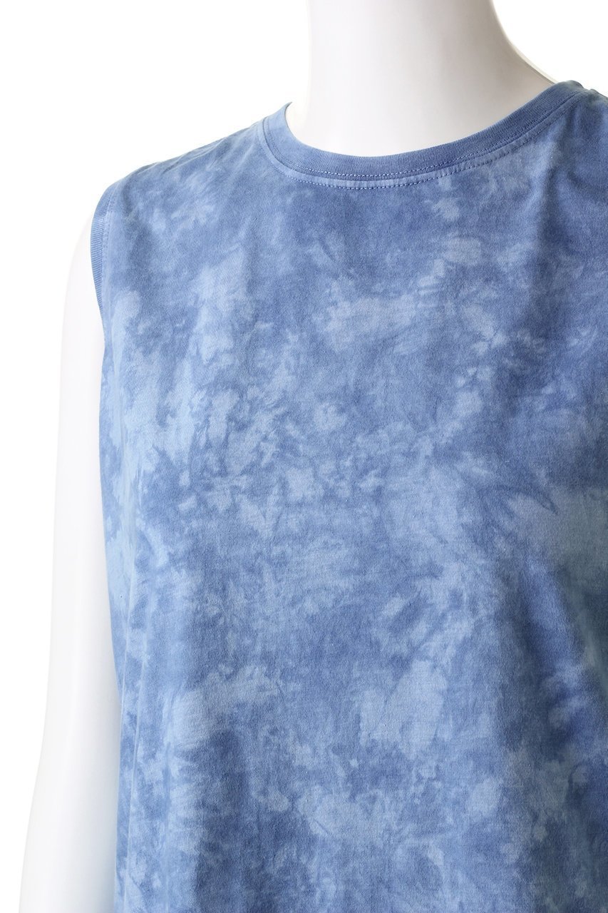 【マリリンムーン/MARILYN MOON】の【WALANCE】タイダイジャージースリーブレスTシャツ 人気、トレンドファッション・服の通販 founy(ファニー) 　ファッション　Fashion　レディースファッション　Fashion for Women　トップス・カットソー　Cut & Sew Tops　キャミソール&ノースリーブ　Camisoles & Sleeveless Tops　シャツ・ブラウス・オフィスカジュアル　Elegant Blouses & Button-Ups　ロングTシャツ・Tシャツ　Longline T-Shirts & Tees　カットソー・ベーシックTシャツ　Cut-and-Sewn Tops / Stretch Tees & Basics　キャミソール　Camisole, Spaghetti Strap Top　シンプル　Simple, Minimal　スリーブ　Sleeve, Long Sleeve / Short Sleeve　タンク　Tank Top, Sleeveless Top　ハンド　Hand, Handmade　other-5|ID: prp329100004929006 ipo3291000000036990098