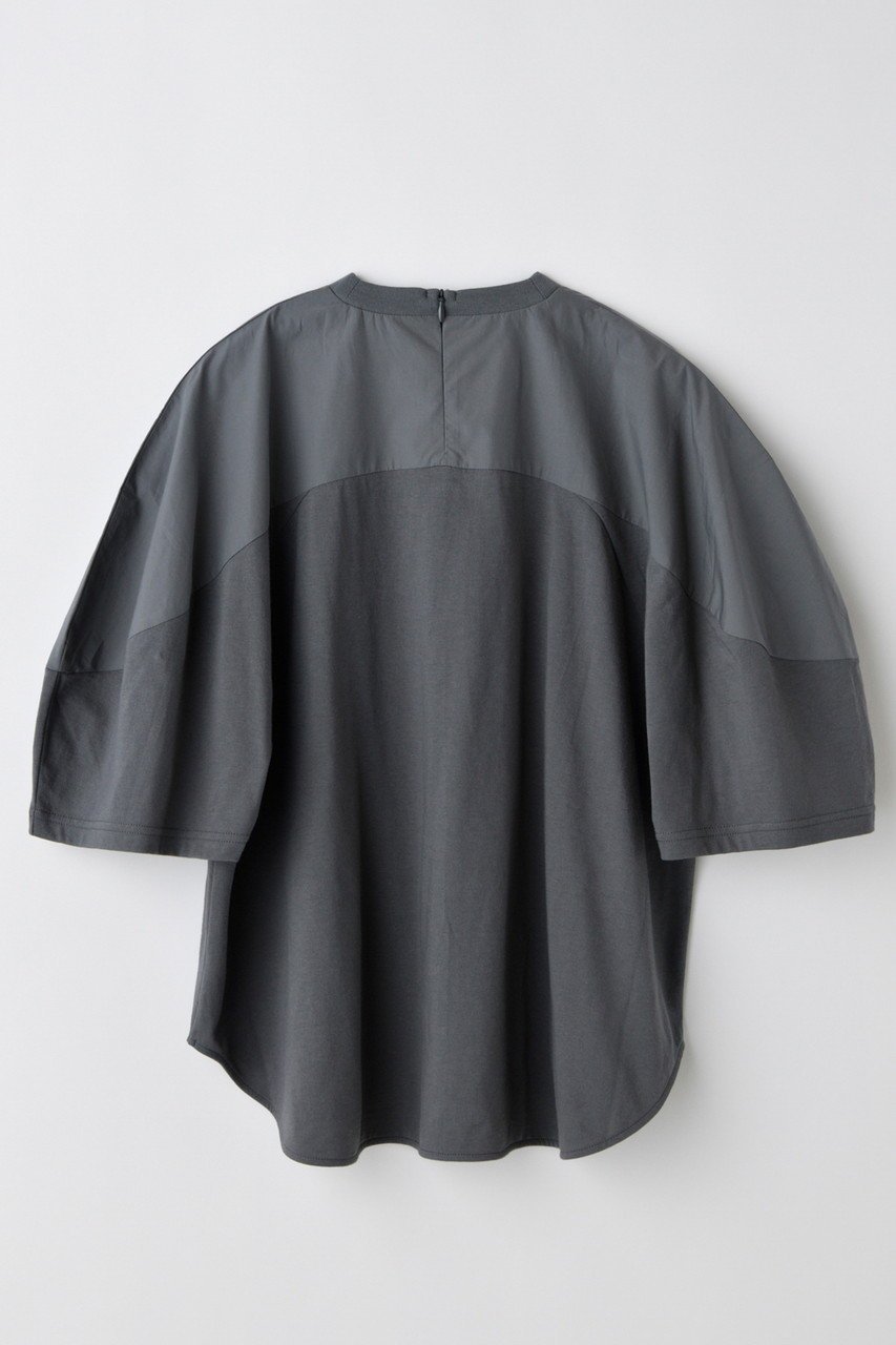 【ナゴンスタンス/nagonstans】のhalf-sleeves t-shirt/Tシャツ 人気、トレンドファッション・服の通販 founy(ファニー) 　ファッション　Fashion　レディースファッション　Fashion for Women　トップス・カットソー　Cut & Sew Tops　シャツ・ブラウス・オフィスカジュアル　Elegant Blouses & Button-Ups　ロングTシャツ・Tシャツ　Longline T-Shirts & Tees　カットソー・ベーシックTシャツ　Cut-and-Sewn Tops / Stretch Tees & Basics　カットソー　Cut and Sewn Top　ショート　Short, Short Length　スリーブ　Sleeve, Long Sleeve / Short Sleeve　ミックス　Mix, Mixed Style　ラウンド　Round, Round Neck　エレガント 上品　Elegant　other-2|ID: prp329100004929016 ipo3291000000036990220