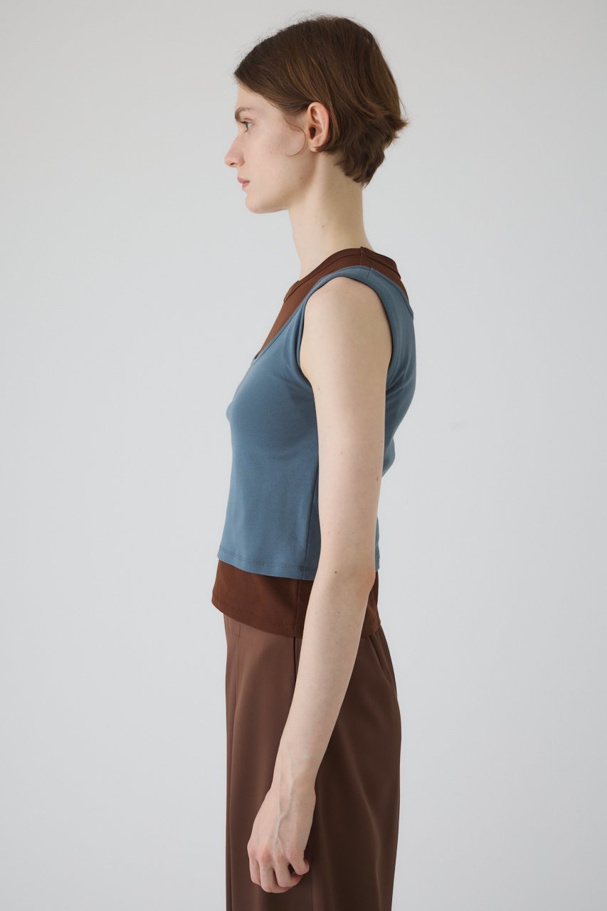 【リムアーク/RIM.ARK】のHigh gauge cotton N/S set/トップス・セットアイテム 人気、トレンドファッション・服の通販 founy(ファニー) 　ファッション　Fashion　レディースファッション　Fashion for Women　トップス・カットソー　Cut & Sew Tops　キャミソール&ノースリーブ　Camisoles & Sleeveless Tops　シャツ・ブラウス・オフィスカジュアル　Elegant Blouses & Button-Ups　ロングTシャツ・Tシャツ　Longline T-Shirts & Tees　カットソー・ベーシックTシャツ　Cut-and-Sewn Tops / Stretch Tees & Basics　おすすめ　Recommended / Our Picks　インナー　Innerwear　キャミソール　Camisole, Spaghetti Strap Top　タンク　Tank Top, Sleeveless Top　ベーシック　Basic, Essential　今季　This Season, Current Season　吸水　Absorbent, Quick-Dry　other-2|ID: prp329100004929033 ipo3291000000036990344