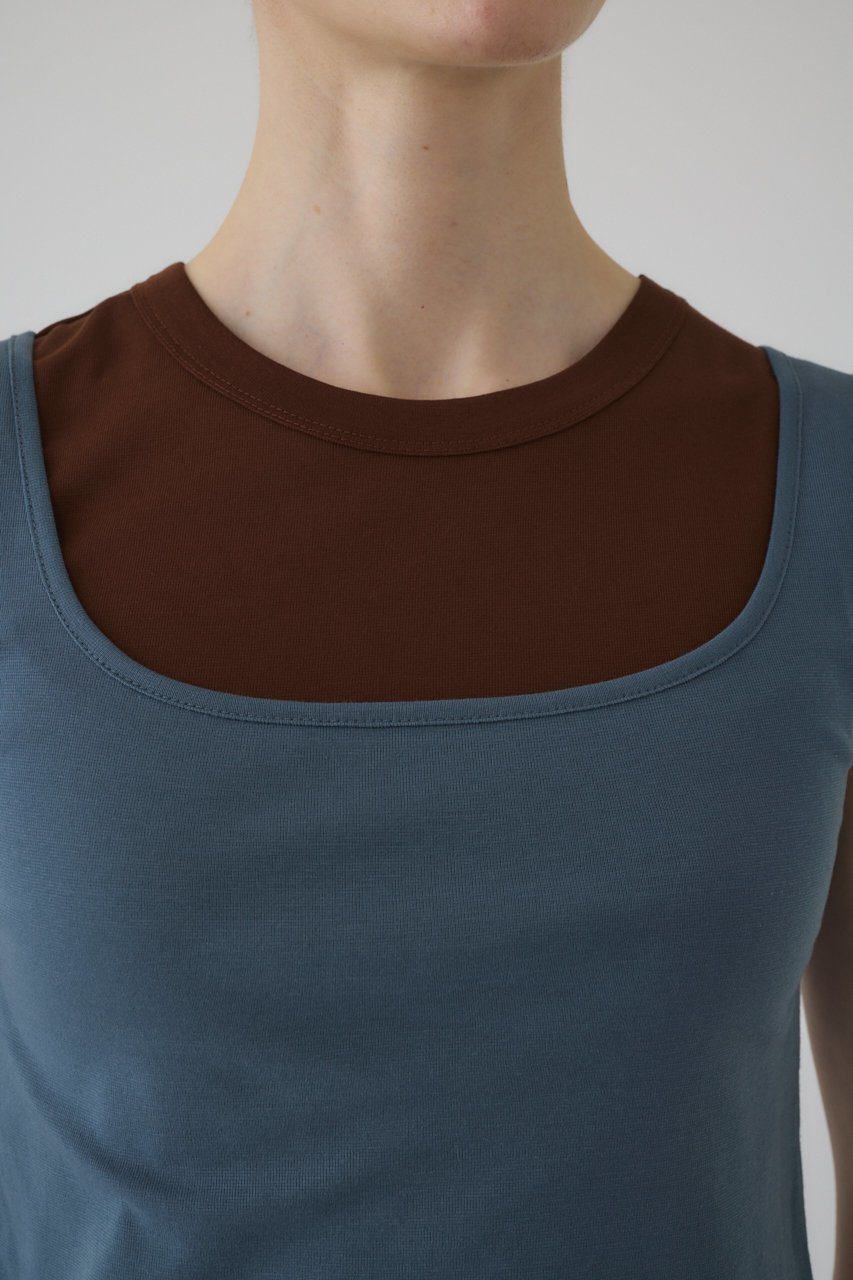 【リムアーク/RIM.ARK】のHigh gauge cotton N/S set/トップス・セットアイテム 人気、トレンドファッション・服の通販 founy(ファニー) 　ファッション　Fashion　レディースファッション　Fashion for Women　トップス・カットソー　Cut & Sew Tops　キャミソール&ノースリーブ　Camisoles & Sleeveless Tops　シャツ・ブラウス・オフィスカジュアル　Elegant Blouses & Button-Ups　ロングTシャツ・Tシャツ　Longline T-Shirts & Tees　カットソー・ベーシックTシャツ　Cut-and-Sewn Tops / Stretch Tees & Basics　おすすめ　Recommended / Our Picks　インナー　Innerwear　キャミソール　Camisole, Spaghetti Strap Top　タンク　Tank Top, Sleeveless Top　ベーシック　Basic, Essential　今季　This Season, Current Season　吸水　Absorbent, Quick-Dry　other-5|ID: prp329100004929033 ipo3291000000036990349