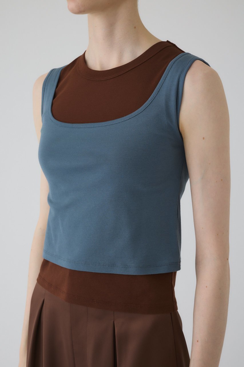 【リムアーク/RIM.ARK】のHigh gauge cotton N/S set/トップス・セットアイテム 人気、トレンドファッション・服の通販 founy(ファニー) 　ファッション　Fashion　レディースファッション　Fashion for Women　トップス・カットソー　Cut & Sew Tops　キャミソール&ノースリーブ　Camisoles & Sleeveless Tops　シャツ・ブラウス・オフィスカジュアル　Elegant Blouses & Button-Ups　ロングTシャツ・Tシャツ　Longline T-Shirts & Tees　カットソー・ベーシックTシャツ　Cut-and-Sewn Tops / Stretch Tees & Basics　おすすめ　Recommended / Our Picks　インナー　Innerwear　キャミソール　Camisole, Spaghetti Strap Top　タンク　Tank Top, Sleeveless Top　ベーシック　Basic, Essential　今季　This Season, Current Season　吸水　Absorbent, Quick-Dry　other-6|ID: prp329100004929033 ipo3291000000036990351