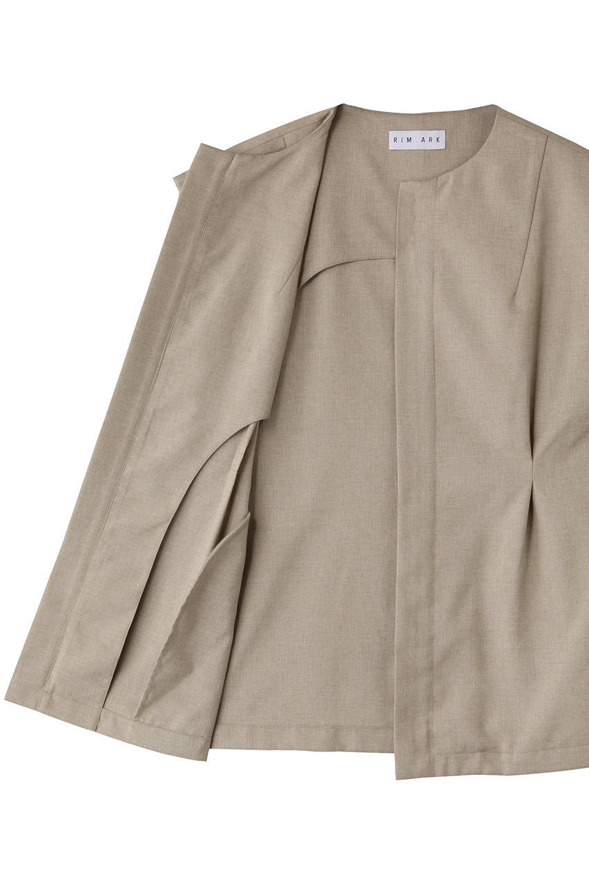 【リムアーク/RIM.ARK】のVest like tops/トップス 人気、トレンドファッション・服の通販 founy(ファニー) 　ファッション　Fashion　レディースファッション　Fashion for Women　アウター　Coat / Outerwear Collection　トップス・カットソー　Cut & Sew Tops　シャツ・ブラウス・オフィスカジュアル　Elegant Blouses & Button-Ups　ロングTシャツ・Tシャツ　Longline T-Shirts & Tees　ベスト&ジレ / 重ね着スタイル　Vests & Gilets　カットソー・ベーシックTシャツ　Cut-and-Sewn Tops / Stretch Tees & Basics　シェイプ　Shape, Slim Fit　ショート　Short, Short Length　ジャケット　Jacket, Outerwear　スリーブ　Sleeve, Long Sleeve / Short Sleeve　other-6|ID: prp329100004929035 ipo3291000000036990374