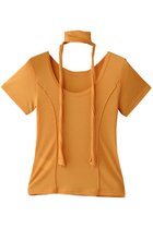 【メゾンスペシャル/MAISON SPECIAL】のWith Tie Sheer Cotton T-shirt/タイ付きシアーコットンTEE ORG(オレンジ)|ID: prp329100004929038 ipo3291000000036990386