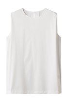 【スリー ドッツ/three dots】のプレミアムシャツ ジャージースリーブレス ホワイト|ID: prp329100004929106 ipo3291000000036990972