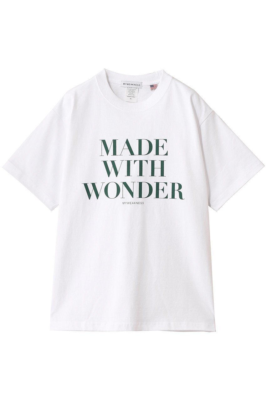 【マイ ウィークネス/MY WEAKNESS】のM.W.W T インテリア・キッズ・メンズ・レディースファッション・服の通販 founy(ファニー) 　ファッション　Fashion　レディースファッション　Fashion for Women　トップス・カットソー　Cut & Sew Tops　シャツ・ブラウス・オフィスカジュアル　Elegant Blouses & Button-Ups　ロングTシャツ・Tシャツ　Longline T-Shirts & Tees　カットソー・ベーシックTシャツ　Cut-and-Sewn Tops / Stretch Tees & Basics　インナー　Innerwear　ショート　Short, Short Length　シンプル　Simple, Minimal　スリーブ　Sleeve, Long Sleeve / Short Sleeve　デニム　Denim, Jeans Material　トレンド　Trend, Trending Now　プリント　Print, Printed Pattern　ルーズ　Loose, Oversized　ワイド　Wide, Wide Fit　定番　Standard, Basic Item　ホワイト×グリーン|ID: prp329100004929123 ipo3291000000036991107