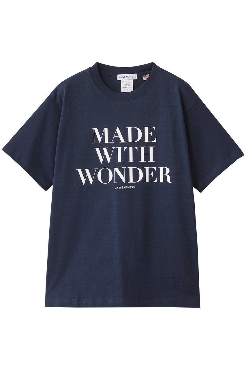 【マイ ウィークネス/MY WEAKNESS】のM.W.W T インテリア・キッズ・メンズ・レディースファッション・服の通販 founy(ファニー) 　ファッション　Fashion　レディースファッション　Fashion for Women　トップス・カットソー　Cut & Sew Tops　シャツ・ブラウス・オフィスカジュアル　Elegant Blouses & Button-Ups　ロングTシャツ・Tシャツ　Longline T-Shirts & Tees　カットソー・ベーシックTシャツ　Cut-and-Sewn Tops / Stretch Tees & Basics　インナー　Innerwear　ショート　Short, Short Length　シンプル　Simple, Minimal　スリーブ　Sleeve, Long Sleeve / Short Sleeve　デニム　Denim, Jeans Material　トレンド　Trend, Trending Now　プリント　Print, Printed Pattern　ルーズ　Loose, Oversized　ワイド　Wide, Wide Fit　定番　Standard, Basic Item　ネイビー|ID: prp329100004929123 ipo3291000000036991109
