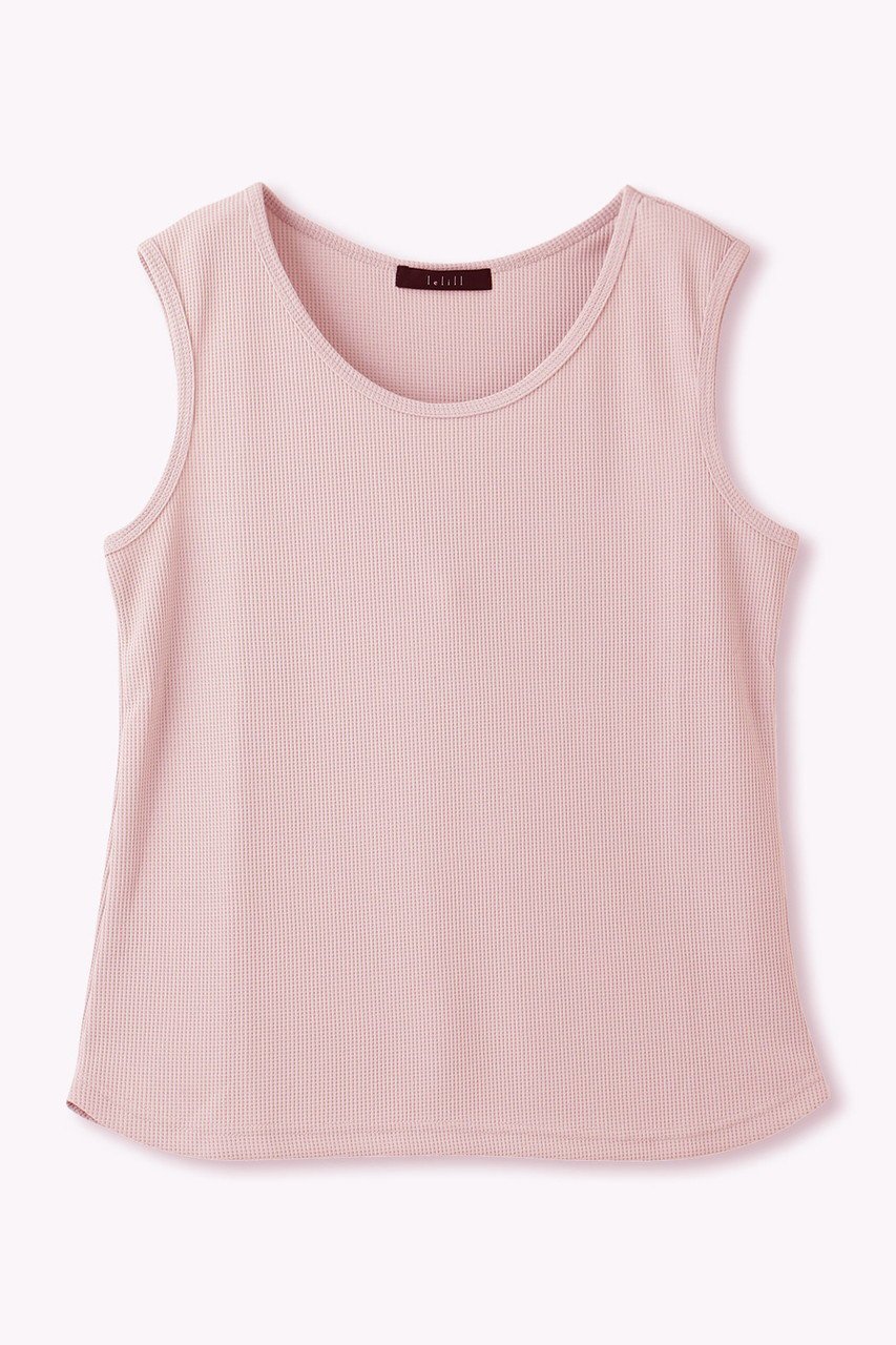 【レリル/lelill】の【日本製】ハイテクワッフル タンクトップ インテリア・キッズ・メンズ・レディースファッション・服の通販 founy(ファニー) 　ファッション　Fashion　レディースファッション　Fashion for Women　トップス・カットソー　Cut & Sew Tops　キャミソール&ノースリーブ　Camisoles & Sleeveless Tops　シャツ・ブラウス・オフィスカジュアル　Elegant Blouses & Button-Ups　ロングTシャツ・Tシャツ　Longline T-Shirts & Tees　カットソー・ベーシックTシャツ　Cut-and-Sewn Tops / Stretch Tees & Basics　キャミソール　Camisole, Spaghetti Strap Top　タンク　Tank Top, Sleeveless Top　ワッフル　Waffle, Waffle Knit　夏　Summer　定番　Standard, Basic Item　日本製　Made In Japan　ピンク|ID: prp329100004929127 ipo3291000000036991164