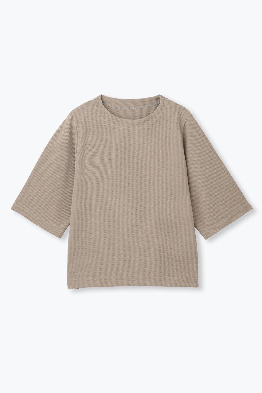 【レリル/lelill】の【日本製】ハイテクワッフルオーバーサイズT インテリア・キッズ・メンズ・レディースファッション・服の通販 founy(ファニー) 　ファッション　Fashion　レディースファッション　Fashion for Women　トップス・カットソー　Cut & Sew Tops　シャツ・ブラウス・オフィスカジュアル　Elegant Blouses & Button-Ups　ロングTシャツ・Tシャツ　Longline T-Shirts & Tees　カットソー・ベーシックTシャツ　Cut-and-Sewn Tops / Stretch Tees & Basics　ショート　Short, Short Length　スリーブ　Sleeve, Long Sleeve / Short Sleeve　ワッフル　Waffle, Waffle Knit　夏　Summer　定番　Standard, Basic Item　日本製　Made In Japan　カーキ|ID: prp329100004929129 ipo3291000000036991216