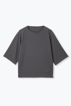 【レリル/lelill】の【日本製】ハイテクワッフルオーバーサイズT チャコール|ID:prp329100004929129