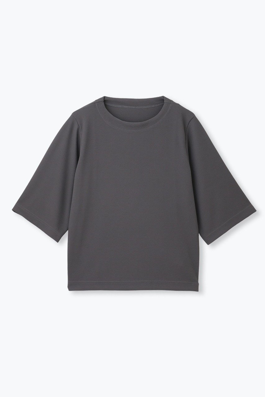【レリル/lelill】の【日本製】ハイテクワッフルオーバーサイズT インテリア・キッズ・メンズ・レディースファッション・服の通販 founy(ファニー) 　ファッション　Fashion　レディースファッション　Fashion for Women　トップス・カットソー　Cut & Sew Tops　シャツ・ブラウス・オフィスカジュアル　Elegant Blouses & Button-Ups　ロングTシャツ・Tシャツ　Longline T-Shirts & Tees　カットソー・ベーシックTシャツ　Cut-and-Sewn Tops / Stretch Tees & Basics　ショート　Short, Short Length　スリーブ　Sleeve, Long Sleeve / Short Sleeve　ワッフル　Waffle, Waffle Knit　夏　Summer　定番　Standard, Basic Item　日本製　Made In Japan　チャコール|ID: prp329100004929129 ipo3291000000036991220